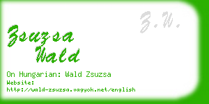 zsuzsa wald business card